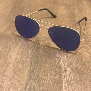 Aviator Flat Lens Unisex Sunglasses